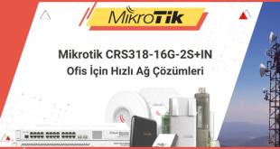 MikroTik CRS318-16G-2S+IN, ofisler için tasarlanmış yüksek performanslı ve hızlı ağ çözümleri sunan bir switch’tir. 16 adet Gigabit Ethernet portu ve 2 adet 10G SFP+ portu ile ofis ağınızda yüksek hızlı veri transferi sağlar. MikroTik'in bu yeni modeli, küçük ve orta ölçekli ofislerde ağ altyapısını optimize ederken, daha hızlı internet bağlantıları ve güvenli veri iletimi sunar. MikroTik’in gelişmiş teknolojileri, ofis ağınızın verimli çalışmasını sağlarken, ağ güvenliğini de ön planda tutar.